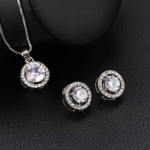jewelry sets luxury designer bracelet wedding bridal set round cubic zirconia necklace ring earrings party trendy, Black 
jewelry sets luxury designer bracelet wedding bridal set round cubic zirconia necklace ring earrings party trendy, Black