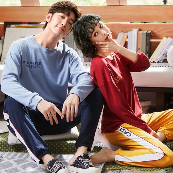 lovers pajamas cotton long sleeves can be worn outside casual autumn winter men's and women's home wear lovely fresh, Black;red
lovers pajamas cotton long sleeves can be worn outside casual autumn winter men's and women's home wear lovely fresh, Black;red