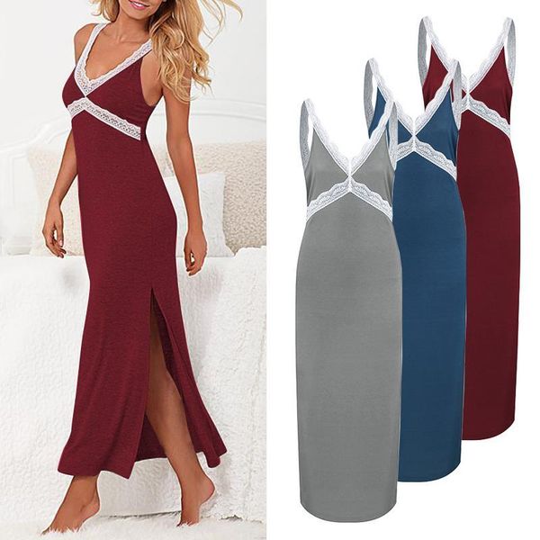 zanzea summer women sleepwear split sling sleeveless sundress v neck lace solid nightdress fashion home dress plus size 5xl, Black;red
zanzea summer women sleepwear split sling sleeveless sundress v neck lace solid nightdress fashion home dress plus size 5xl, Black;red
