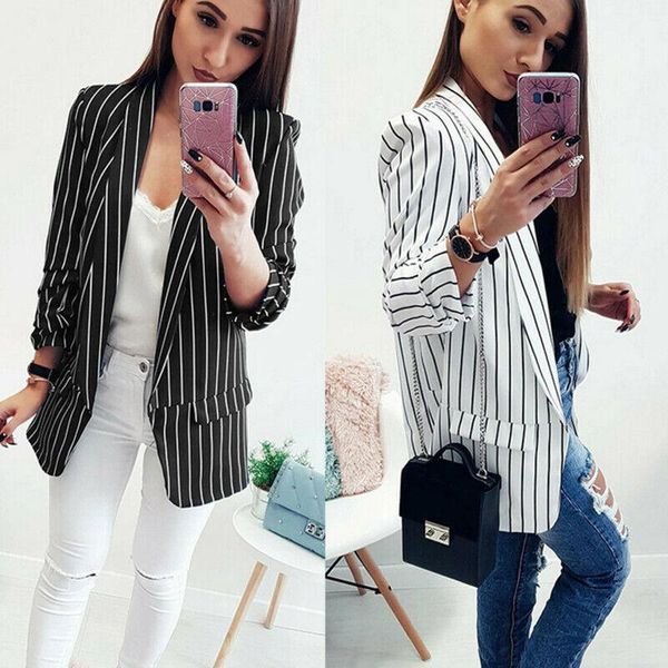 women's blazer open front coats ol office suit cardigan jacket outwear plus size swimwear, White;black
women's blazer open front coats ol office suit cardigan jacket outwear plus size swimwear, White;black