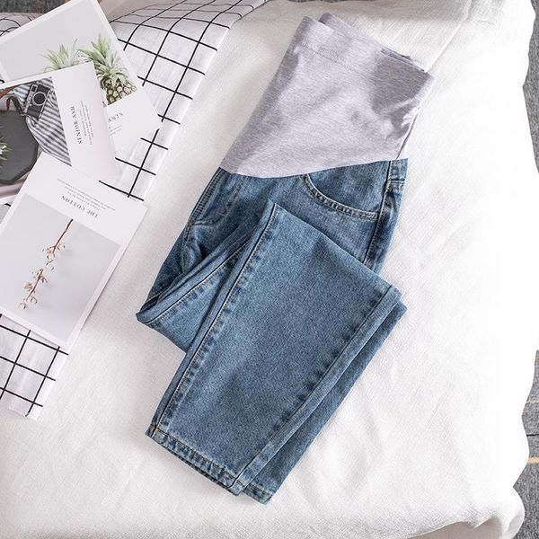 cotton denim maternity straight jeans elastic waist belly pants clothes for pregnant women loose pregnancy trousers, White
cotton denim maternity straight jeans elastic waist belly pants clothes for pregnant women loose pregnancy trousers, White