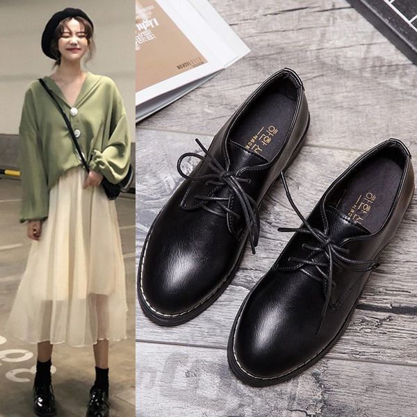 fashion black leather shoes women mocassins femmes chaussures lace up designer shoes women derby shoes mujer, Black;white
fashion black leather shoes women mocassins femmes chaussures lace up designer shoes women derby shoes mujer, Black;white