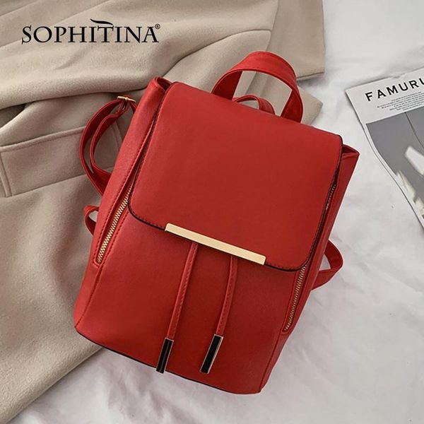 backpack style sophitina school women high capacity flap pocket floral metal decoration bag magnetic snap fashion female bags e130
backpack style sophitina school women high capacity flap pocket floral metal decoration bag magnetic snap fashion female bags e130
