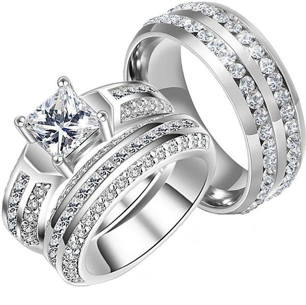 wedding rings fashion romantic full zircon inlaid princess ring set jewelry, Slivery;golden
wedding rings fashion romantic full zircon inlaid princess ring set jewelry, Slivery;golden