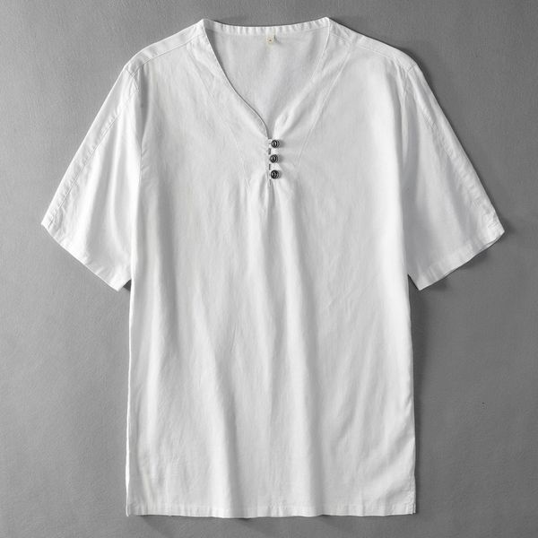 2021 new primavera vero novo algodo e linho masculina de manga curta camisa para homem com decote em v solto t camisas masculinas u60g, White
2021 new primavera vero novo algodo e linho masculina de manga curta camisa para homem com decote em v solto t camisas masculinas u60g, White