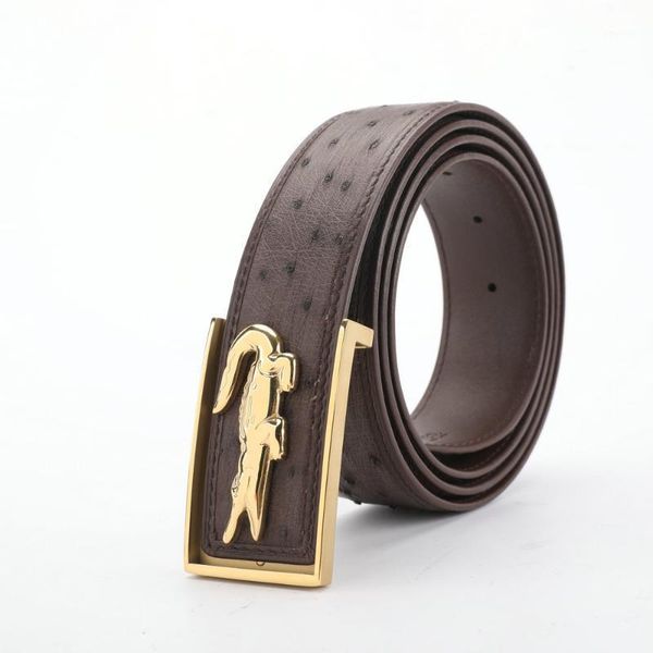 belts ostrich genuine leather men's belt utility metal casual plate buckle smooth fashion luxury designer holographic for women1, Black;brown
belts ostrich genuine leather men's belt utility metal casual plate buckle smooth fashion luxury designer holographic for women1, Black;brown