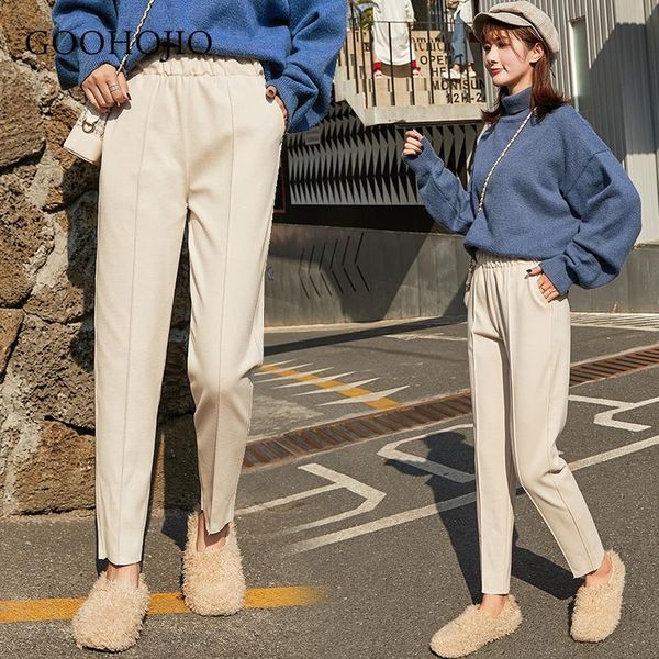 goohojio 2021 new autumn thick high waist loose harem pants women casual cropped pants for ladies woolen cloth women trousers, Black;white
goohojio 2021 new autumn thick high waist loose harem pants women casual cropped pants for ladies woolen cloth women trousers, Black;white