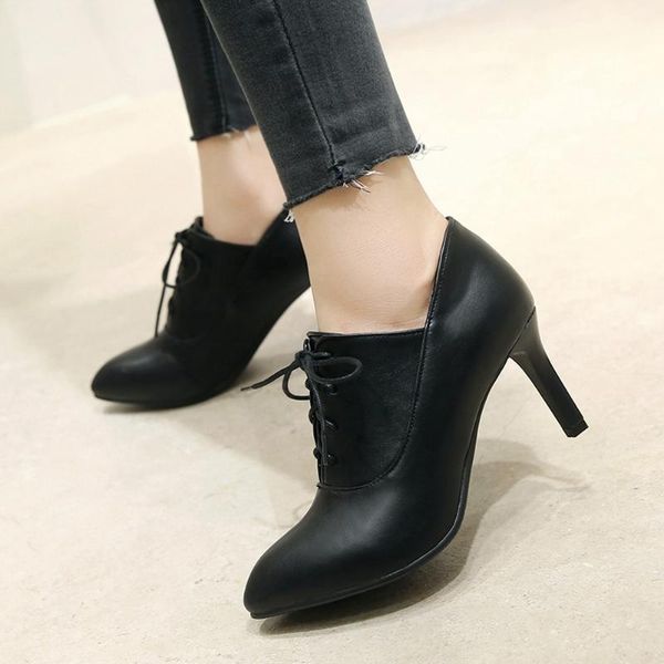 dress shoes bonjomarisa office lady trendy stylish lace up spring pumps pointed toe stiletto brand women design solid woman, Black
dress shoes bonjomarisa office lady trendy stylish lace up spring pumps pointed toe stiletto brand women design solid woman, Black