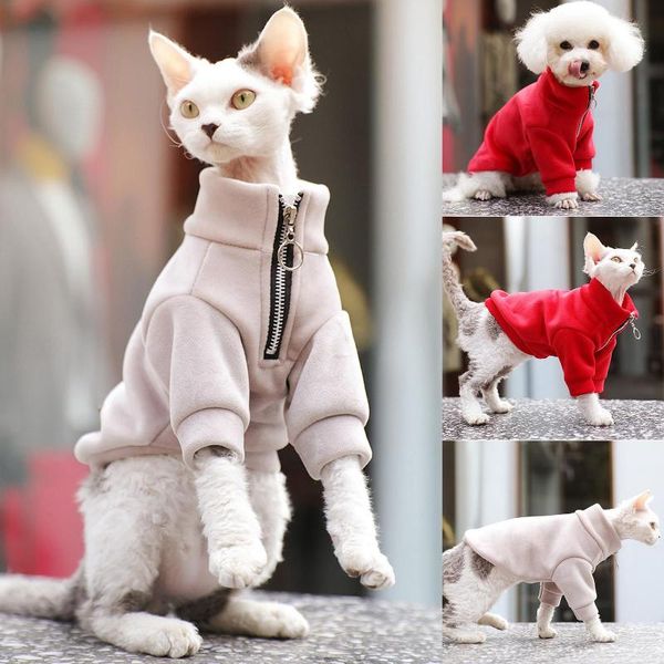 cat costumes autumn winter solid color zipper closure warm two-legged dog sweater pet clothes skin friendly hoodies
cat costumes autumn winter solid color zipper closure warm two-legged dog sweater pet clothes skin friendly hoodies