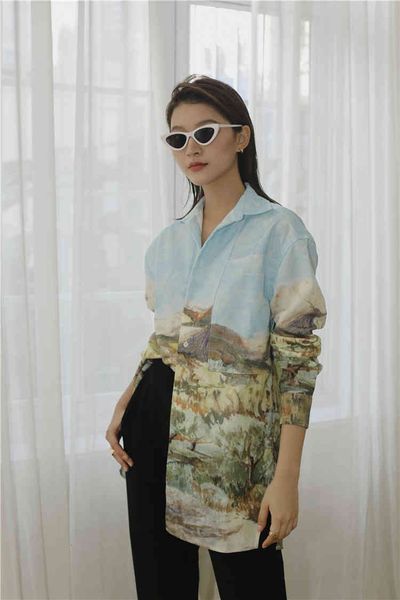 women's blouses & shirts cheerart oil painting fall women long sleeve button up collar designer shirt big print blouse fashion clothing, White
women's blouses & shirts cheerart oil painting fall women long sleeve button up collar designer shirt big print blouse fashion clothing, White