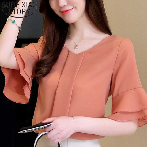 summer women's blouses flare sleeve chiffon blouse shirt women ladies' work wear office blusa feminina shirts 8794 50 210528, White
summer women's blouses flare sleeve chiffon blouse shirt women ladies' work wear office blusa feminina shirts 8794 50 210528, White