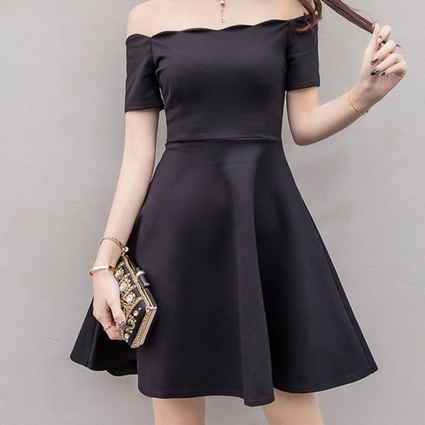 black solid short sleeve backless mini cocktail dress women a-line high waist boat neck casual party dress elegant vestidos
black solid short sleeve backless mini cocktail dress women a-line high waist boat neck casual party dress elegant vestidos