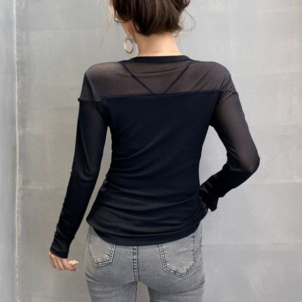 2021 new fall winter european clothes t-shirt fashion transparent patchwork beading women mesh ropa mujer casual tees t08619l qmns, White
2021 new fall winter european clothes t-shirt fashion transparent patchwork beading women mesh ropa mujer casual tees t08619l qmns, White
