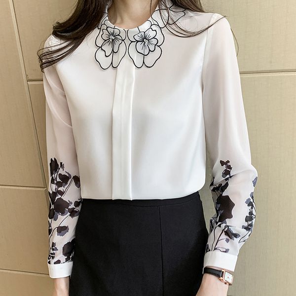 women's blouses long sleeve chiffon upper shirt 2021 spring printed ribbon plus size women's clothing a2c1, Black
women's blouses long sleeve chiffon upper shirt 2021 spring printed ribbon plus size women's clothing a2c1, Black