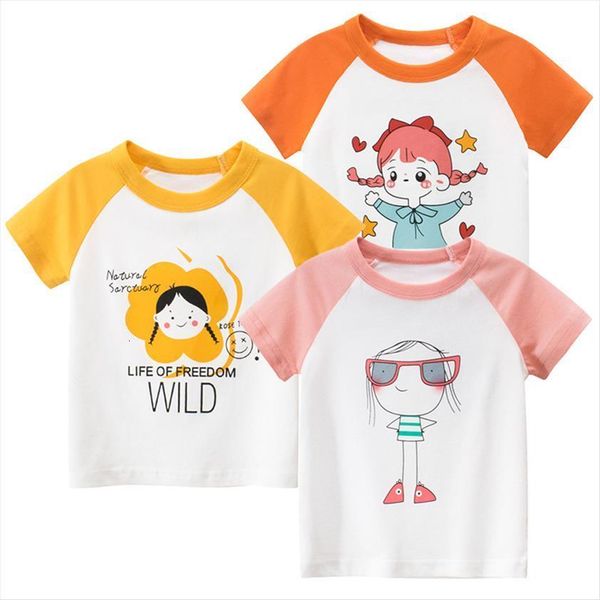 girl t shirt children print summer o neck short sleeved clothes cute girls kids, Blue
girl t shirt children print summer o neck short sleeved clothes cute girls kids, Blue