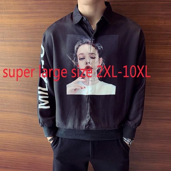 new arrival fashion extra large loose long sleeve autumn men casual shirts print plus size 2xl 3xl 4xl 5xl 6xl 7xl 8xl 9xl 10xl, White;black
new arrival fashion extra large loose long sleeve autumn men casual shirts print plus size 2xl 3xl 4xl 5xl 6xl 7xl 8xl 9xl 10xl, White;black