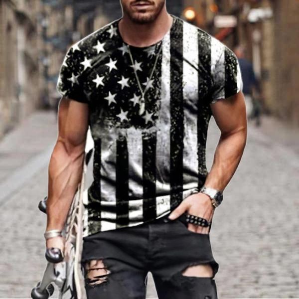 men's t-shirts independence day summer men t-shirt hand-painted july 4th striped star flag print casual national tees, White;black
men's t-shirts independence day summer men t-shirt hand-painted july 4th striped star flag print casual national tees, White;black