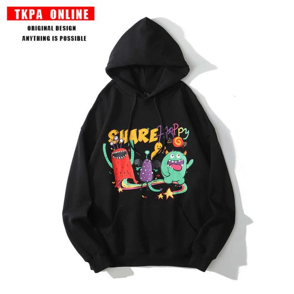 tkpa new fashion brand two dimensional cartoon printed hooded sweater, lovers' dongdamen hip hop sweatshirt, Black
tkpa new fashion brand two dimensional cartoon printed hooded sweater, lovers' dongdamen hip hop sweatshirt, Black