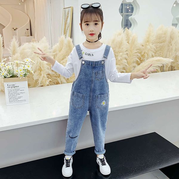 girl's denim suspenders new spring and autumn clothing middle school fashion casual foreign style children's long pants, Blue
girl's denim suspenders new spring and autumn clothing middle school fashion casual foreign style children's long pants, Blue