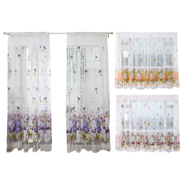 curtain & drapes thin floral printed sheer window curtains clear drape tulle panel room divider for household bedroom
curtain & drapes thin floral printed sheer window curtains clear drape tulle panel room divider for household bedroom
