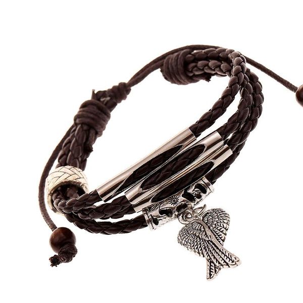 tennis fashion multi straps weave leather braided feather bracelets brown tone handmade women men bangles decoration wristbands, Golden;silver
tennis fashion multi straps weave leather braided feather bracelets brown tone handmade women men bangles decoration wristbands, Golden;silver