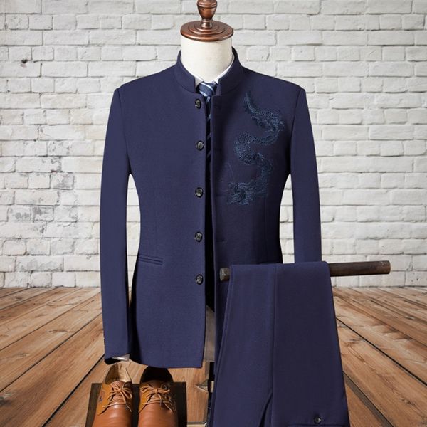 mandarin collar dragon suit men chinese style fashion printed mens dress suit leisure blazer embroider (jacket+vest+pants), White;black
mandarin collar dragon suit men chinese style fashion printed mens dress suit leisure blazer embroider (jacket+vest+pants), White;black