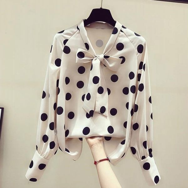 2021 new spring autumn blouses fashion elegant bow collar office long sleeve blouse casual dot print chiffon women shirts k6lp, White
2021 new spring autumn blouses fashion elegant bow collar office long sleeve blouse casual dot print chiffon women shirts k6lp, White