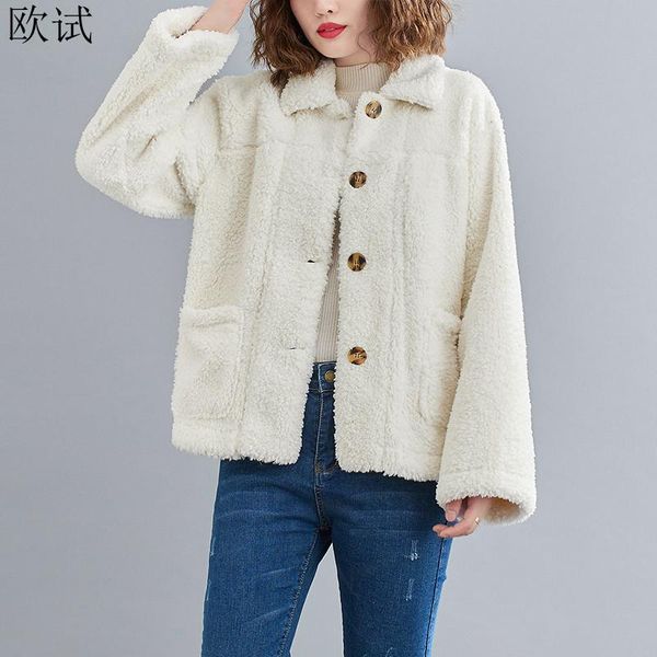 women's fur & faux winter teddy bear coat 2021 autumn warm fake furry mujer jacket and coats women outerwear ladies fashion overcoat, Black
women's fur & faux winter teddy bear coat 2021 autumn warm fake furry mujer jacket and coats women outerwear ladies fashion overcoat, Black