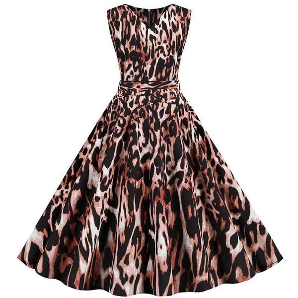 casual dresses summer women dress sleeveless leopard print party with pocket vintage robe femme swing pinup elegant midi vestidos, Black;gray
casual dresses summer women dress sleeveless leopard print party with pocket vintage robe femme swing pinup elegant midi vestidos, Black;gray