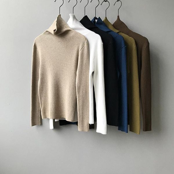 women's sweaters 2021 winter high neck pit strip knitted bottoming shirt long sleeved slim slimming warm sweater women base inner for, White;black
women's sweaters 2021 winter high neck pit strip knitted bottoming shirt long sleeved slim slimming warm sweater women base inner for, White;black