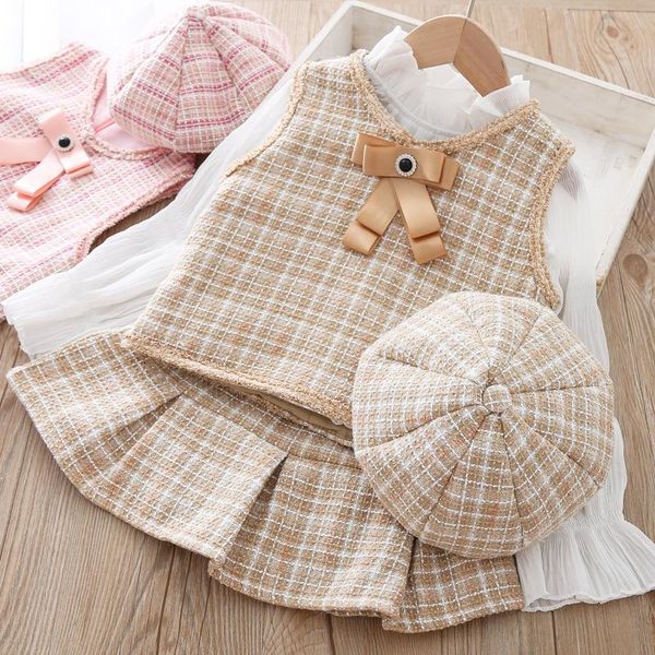 clothing sets 2021 baby girl fashion set plaid vest jacket+pleated skirt+hat,girls kids spring autumn 3pcs elegant suits 1-7t, White
clothing sets 2021 baby girl fashion set plaid vest jacket+pleated skirt+hat,girls kids spring autumn 3pcs elegant suits 1-7t, White