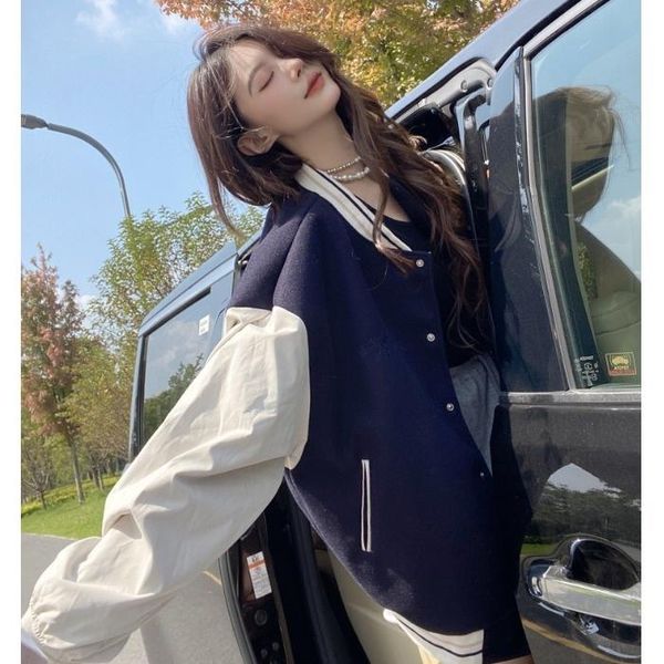 women's jackets fall 2021 long sleeve single-breasted baseball jacket american retro loose versatile casual kio, Black;brown
women's jackets fall 2021 long sleeve single-breasted baseball jacket american retro loose versatile casual kio, Black;brown