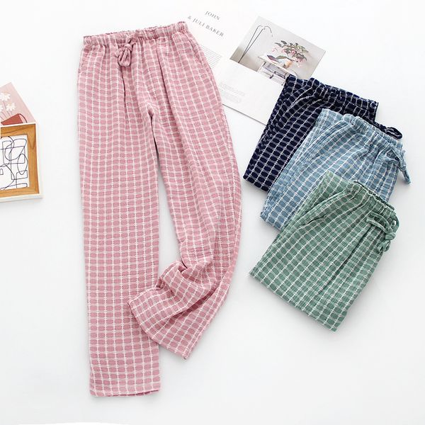 2021 new japanese spring autumn couples cotton gauze men's and women's home plus size simple plaid casual pants four seasons laon, Black
2021 new japanese spring autumn couples cotton gauze men's and women's home plus size simple plaid casual pants four seasons laon, Black