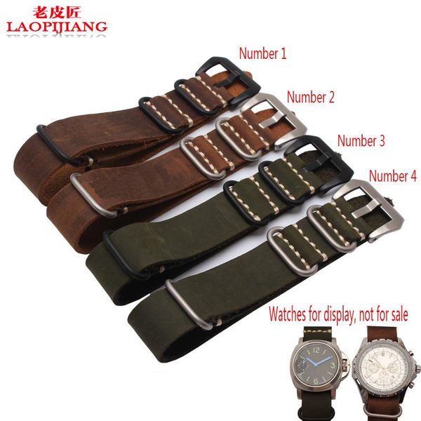 watch bands duty quality crazy horse leather watchband adapter glue sea handmade band 22mm 24mm 26mm old nato strap for men, Black;brown
watch bands duty quality crazy horse leather watchband adapter glue sea handmade band 22mm 24mm 26mm old nato strap for men, Black;brown