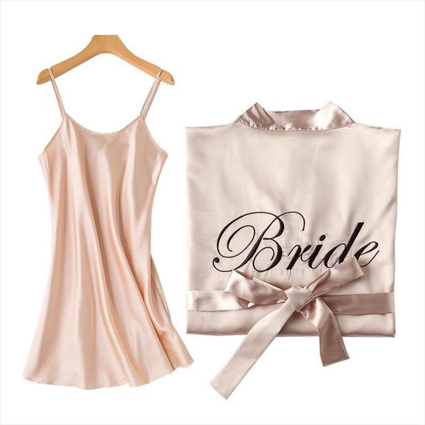 1pc 2pcs bride bridesmaid women sleepwear robe with letters sling cami dress mother sister of the wedding bathrobe kimono satin, Black;red
1pc 2pcs bride bridesmaid women sleepwear robe with letters sling cami dress mother sister of the wedding bathrobe kimono satin, Black;red
