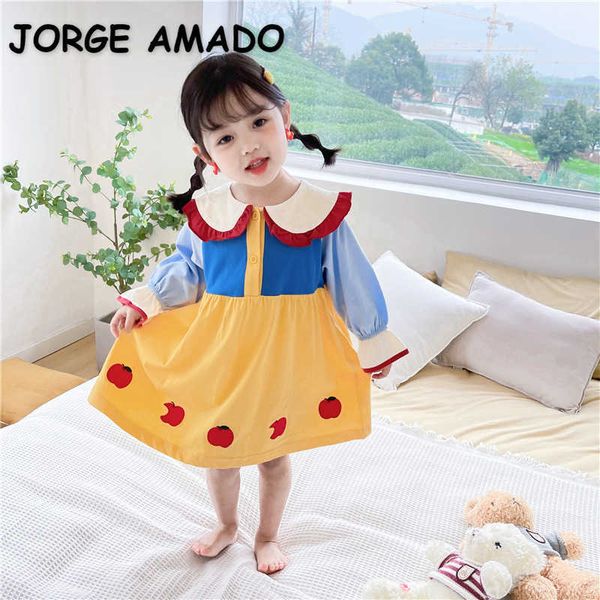 spring korean style baby pajamas cotton peter pan collar pants catroon apple embroidery homewear girl outfits e8035 210610, Blue;red
spring korean style baby pajamas cotton peter pan collar pants catroon apple embroidery homewear girl outfits e8035 210610, Blue;red