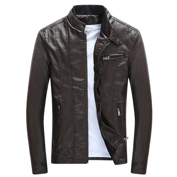 men's jackets autumn winter men fleece leather jacket stand collar slim pu motorcycle big size windproof long sleeve zipper coats, Black;brown
men's jackets autumn winter men fleece leather jacket stand collar slim pu motorcycle big size windproof long sleeve zipper coats, Black;brown