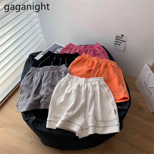 women shorts summer casual solid elastic high waist loose fitness girl soft cool female pajamas 210601, White;black
women shorts summer casual solid elastic high waist loose fitness girl soft cool female pajamas 210601, White;black