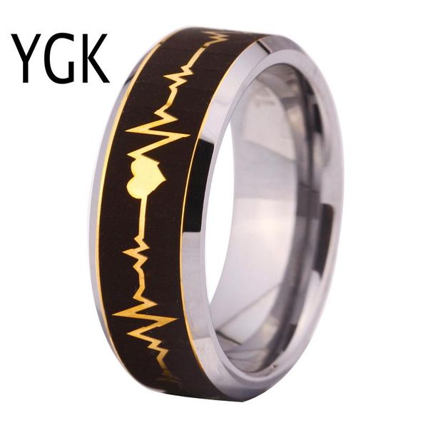 wedding rings classic for women men's engagement heart beat eeg design promise anniversary jewelry golden tungsten ring, Slivery;golden
wedding rings classic for women men's engagement heart beat eeg design promise anniversary jewelry golden tungsten ring, Slivery;golden