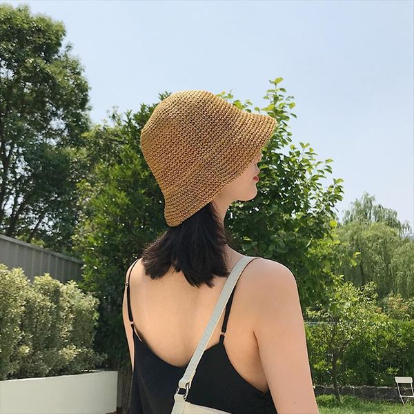 womens bucket hat cap female summer hats straw fishing elegant for women beach, Blue;gray
womens bucket hat cap female summer hats straw fishing elegant for women beach, Blue;gray