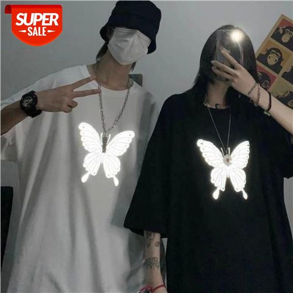 t-shirt summer korean version of the high street trend ins reflective butterfly short-sleeved tide brand couple tshirt #lq1x, White;black
t-shirt summer korean version of the high street trend ins reflective butterfly short-sleeved tide brand couple tshirt #lq1x, White;black
