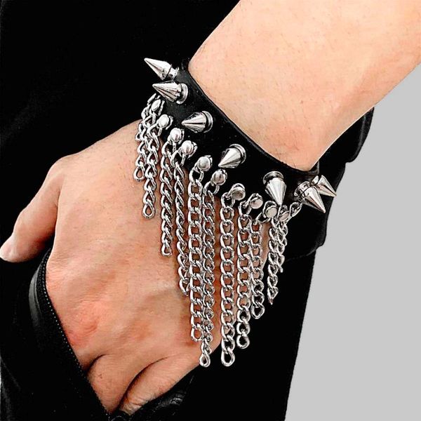 charm bracelets punk biker men fashion leather bracelet metal steam cuff wristband jewelry, Golden;silver
charm bracelets punk biker men fashion leather bracelet metal steam cuff wristband jewelry, Golden;silver
