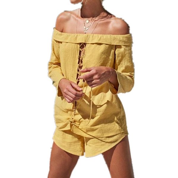 women's tracksuits 2021 summer off shoulder hollow out women sets shorts set 2 pieces womens tracksuit t shirts ab285, Gray
women's tracksuits 2021 summer off shoulder hollow out women sets shorts set 2 pieces womens tracksuit t shirts ab285, Gray