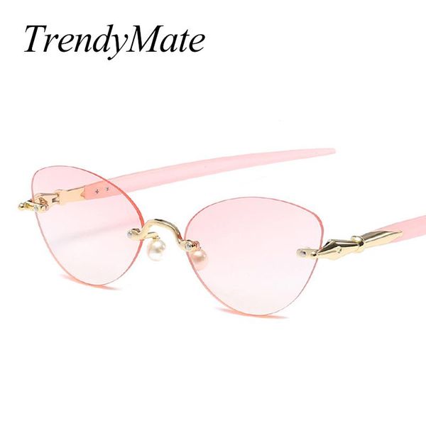small frame rimless cat eye sunglasses 2021 women brand designer triangle candy color pink sun glasses female 1310t, White;black
small frame rimless cat eye sunglasses 2021 women brand designer triangle candy color pink sun glasses female 1310t, White;black