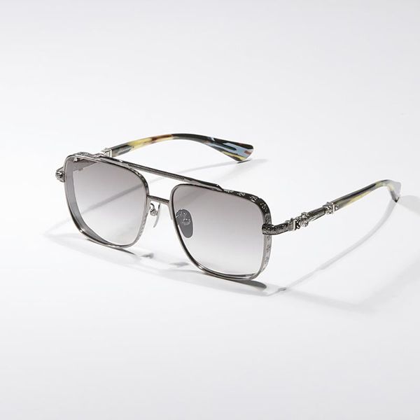 sunglasses style chrome titanium large oversize frame vintage men's hearts square women's retro glass ch8012, White;black
sunglasses style chrome titanium large oversize frame vintage men's hearts square women's retro glass ch8012, White;black