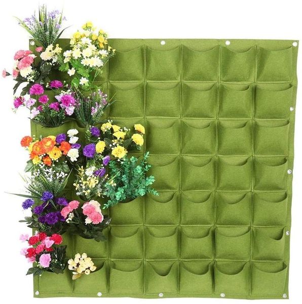 49 pockets vertical planting bag wall hanging planter bags flower growing container for yard garden outdoor decoration
49 pockets vertical planting bag wall hanging planter bags flower growing container for yard garden outdoor decoration
