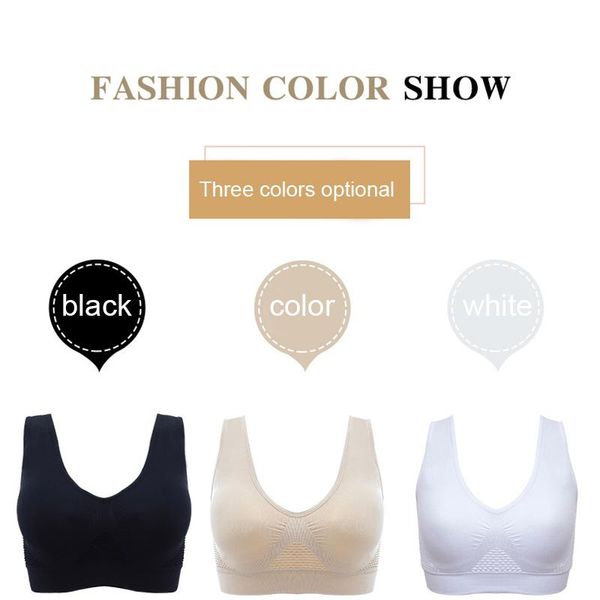 gym clothing women comfort wireless yoga bra breathable summer fitness sport brassiere fh99, White;black
gym clothing women comfort wireless yoga bra breathable summer fitness sport brassiere fh99, White;black