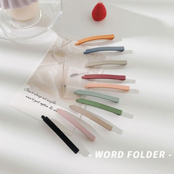 hair accessories monochrome frosted word clip female hairpin small jewelry style, Slivery;white
hair accessories monochrome frosted word clip female hairpin small jewelry style, Slivery;white