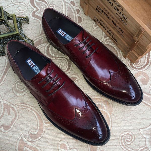 men leather shoes business dress suit formal shoes men brand bullock genuine leather laces up wedding party mens shoes b67, Black
men leather shoes business dress suit formal shoes men brand bullock genuine leather laces up wedding party mens shoes b67, Black