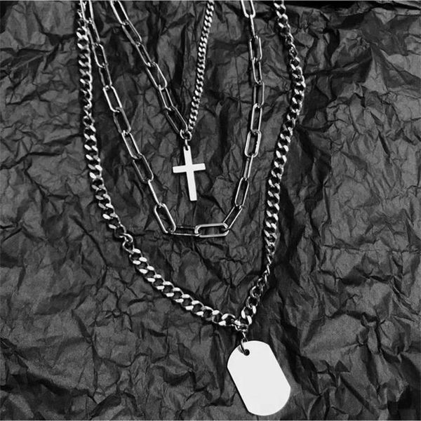 chains hip hop personality cross square metal multilayer long chain cool simple pendants necklace for women men jewelry gifts e girl, Silver
chains hip hop personality cross square metal multilayer long chain cool simple pendants necklace for women men jewelry gifts e girl, Silver